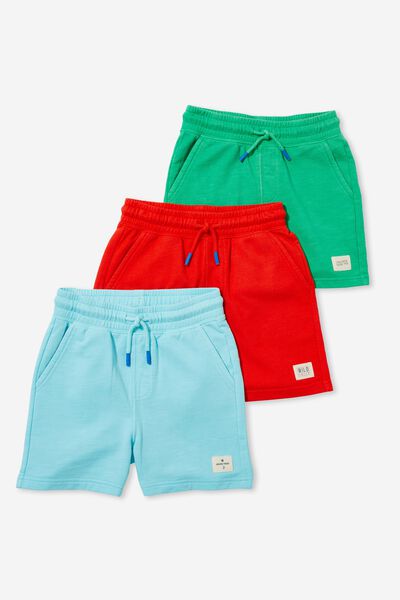 Multipack Henry Short Three Pack, TOFFEE APPLE/ HEAVEN BLUE/ FLAME RED