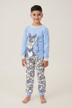 Disney Bambi & Thumper Ace Long Sleeve Pyjama Set, LCN DIS DUSK BLUE/THUMPER - alternate image 2