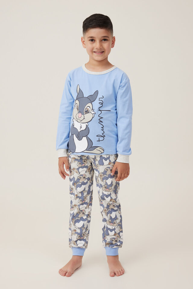 Ace Long Sleeve Pyjama Set Licensed, LCN DIS DUSK BLUE/THUMPER