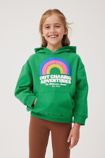 Emerson Slouch Hoodie, GREEN SPLASH/OUT CHASING ADVENTURES