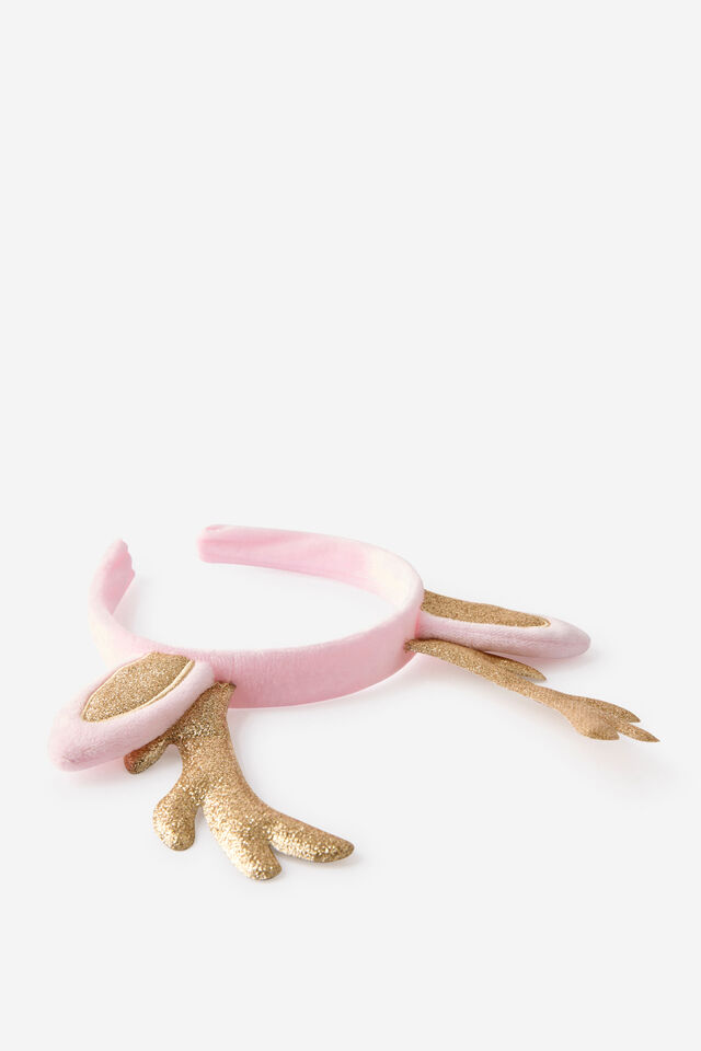 Kids Novelty Headband, GOLDY/PINK DROP GEMMIES TIARA