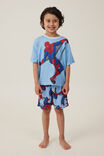 Damon Short Sleeve Pyjama Set License, LCN MAR SKY HAZE/SPIDERMAN WEBS - alternate image 2