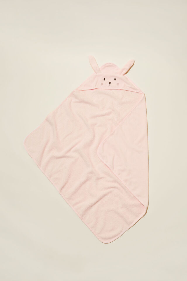 Baby Snuggle Towel, CRYSTAL PINK/BUNNY