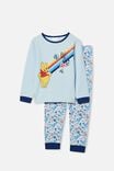 Orlando Long Sleeve Pyjama Set Licensed, LCN DIS WINNIE THE POOH/FROSTY BLUE