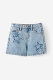 Relaxed Denim Short, AIRLIE LIGHT BLUE/STARS - example image 2