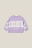 Moletom - Alma Drop Shoulder Sweater, VINTAGE LILAC/LINEAR TIE DYE - vista alternativa 3