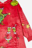 Snugget Kids Oversized Hoodie Licensed, LCN DRS GRINCH XMAS TREE LUCKY RED