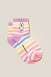 Miffy Single Pack Lcn Mid Crew Sock, LCN MIF WHITE/MIFFY STRIPE - alternate image 1