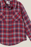Rugged Long Sleeve Shirt, HERITAGE RED/IN THE NAVY WAFFLE PLAID - alternate image 2