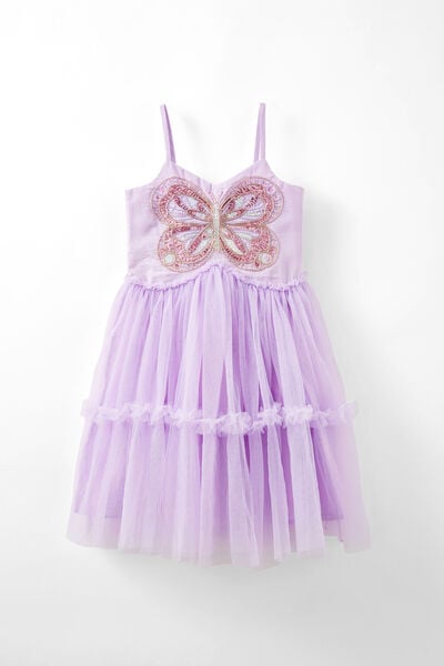 Isabella Dress Up Dress, LILAC DROP/BUTTERFLY