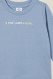 Camiseta - Jamie Long Sleeve Tee, DUSTY BLUE/FIRST WORD MAMA - vista alternativa 2