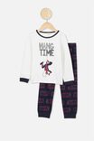 Noah Long Sleeve Pyjama Set, LCN MAR DARK VANILLA SPIDERMAN HANG TIME - alternate image 1