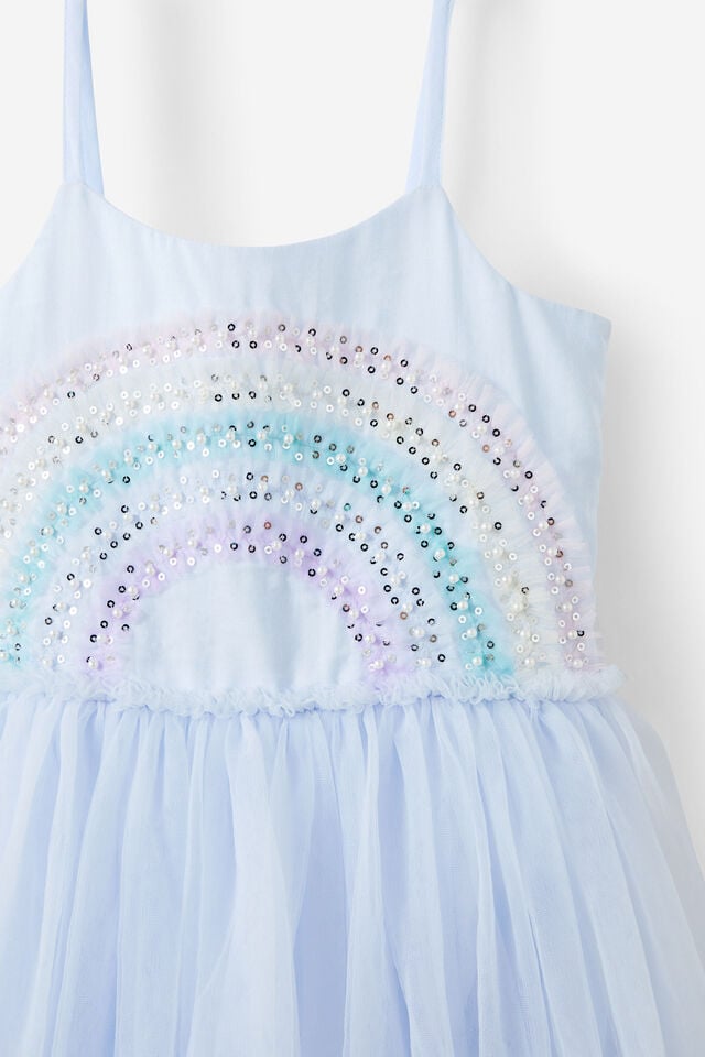 Isabella Dress Up Dress, MORNING BLUE/RAINBOW