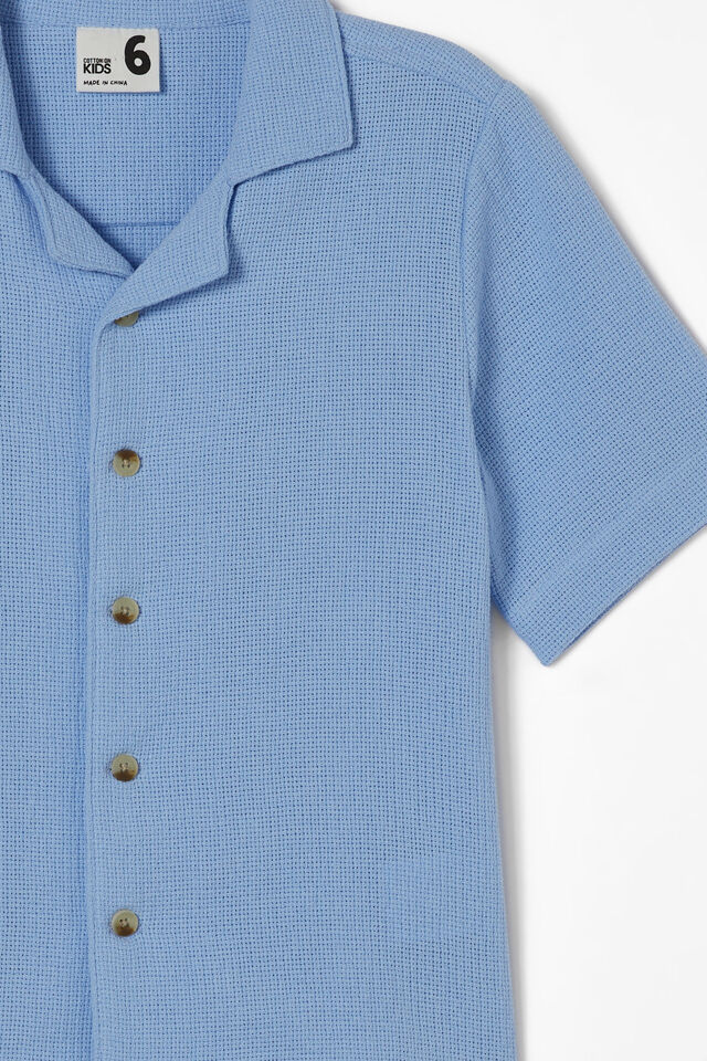 Cabana Short Sleeve Shirt, DUSK BLUE/TEXTURE
