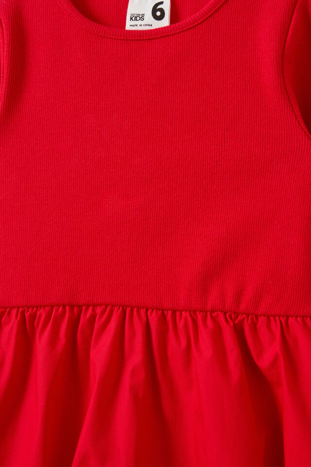 Lillian Bubble Dress, VARSITY RED