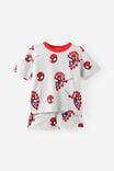 Snoozesoft Short Sleeve Boxer Pj Set Personalised, LCN MAR GREY MARLE/SPIDERMAN - example image 2