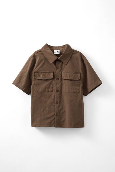 Russell Short Sleeve Shirt, HOT CHOCCY