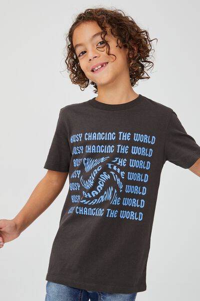 Camiseta - Max Skater Short Sleeve Tee, PHANTOM/BUSY CHANGING THE WORLD