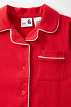 Claydon Short Sleeve Pyjama Set, VARSITY RED - example image 2