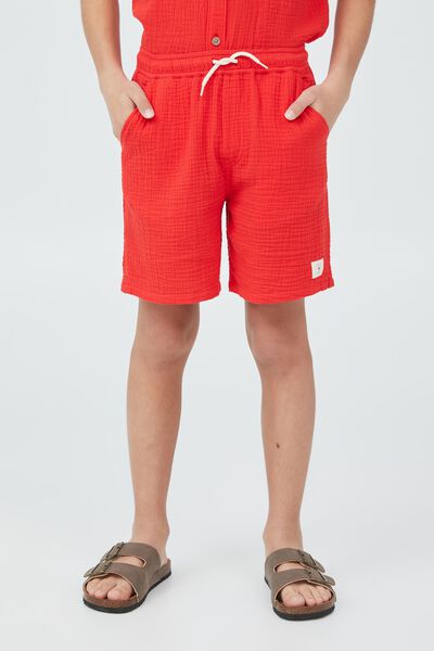 St Tropez Short, FLAME RED / CHEESECLOTH