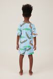 Damon Short Sleeve Pyjama Set, SKAY HAZE/CROCODILE SNAP - alternate image 3