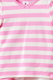 Dreamdrift Puff Short Slv Pj Set, BOBBI STRIPE STRAWBERRY MILK/VANILLA - example image 2