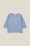 Camiseta - Jamie Long Sleeve Tee, DUSTY BLUE/FIRST WORD MAMA - vista alternativa 1