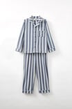 Lucas Long Sleeve Pyjama Set, STEEL/PJ STRIPE - alternate image 1