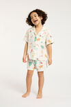 Riley Kids Unisex Short Sleeve Pyjama Set, VANILLA/CHRISTMAS MOTIFS - alternate image 2