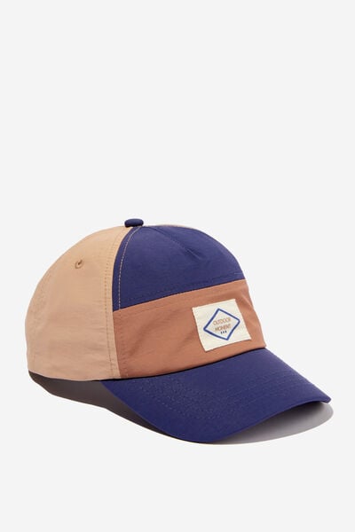 Kids 5 Panel Cap, NAVY/BROWN/OUTDOOR MOMENT