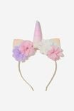 Tiara De Cabelo - Unicorn Headband, RAINBOW FLOWERS - vista alternativa 1