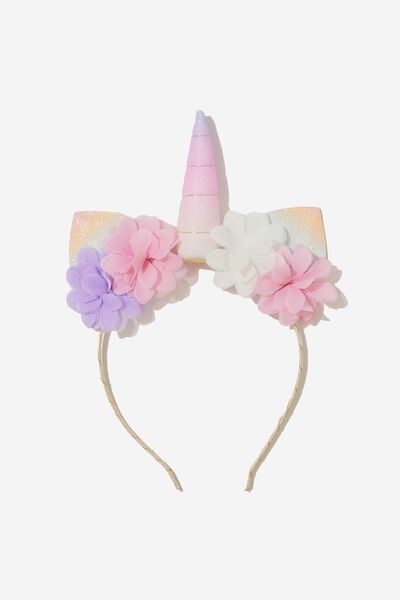 Unicorn Headband, RAINBOW FLOWERS
