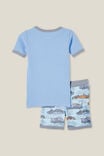 Tyler Short Sleeve Pyjama Set, DUSK BLUE/FAST CARS - alternate image 3