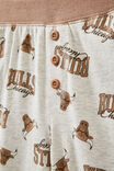 Ace Long Sleeve Pyjama Set Licensed, LCN NBA OATMEAL MARLE/ BULLS TONAL - alternate image 2