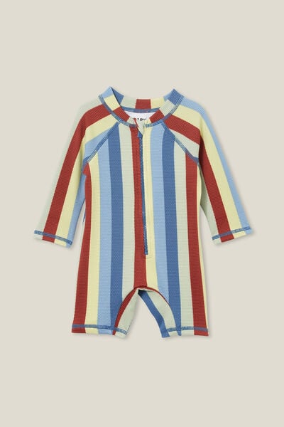 Cameron Long Sleeve Swimsuit, VINNIE MULTI STRIPE