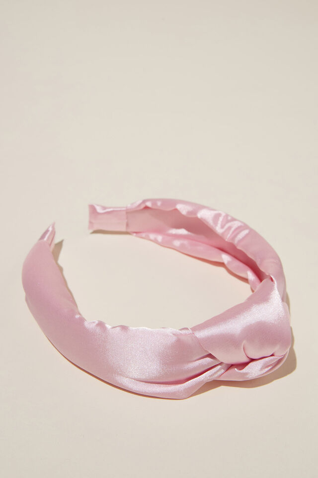 Lottie Knot Headband, BLUSH PINK/SATIN