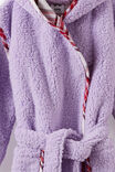 Hooded Gown, VINTAGE LILAC/BORDEAUX CHECK - example image 2