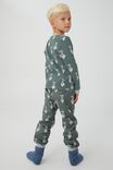 Noah Long Sleeve Pyjama Set, SWAG GREEN CARTOON RABBIT