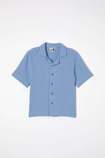 Cabana Short Sleeve Shirt, DUSK BLUE/TEXTURE