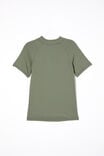 Flynn Short Sleeve Zip Thru Rash Vest, SWAG GREEN/RIB - alternate image 3
