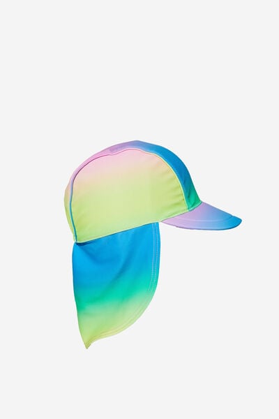 Sammy Swim Hat, NEON RAINBOW OMBRE