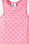 Fitted Essential Racer Back Tank, STRAWBERRY MILK/BERRY JAM SPOT - example image 3