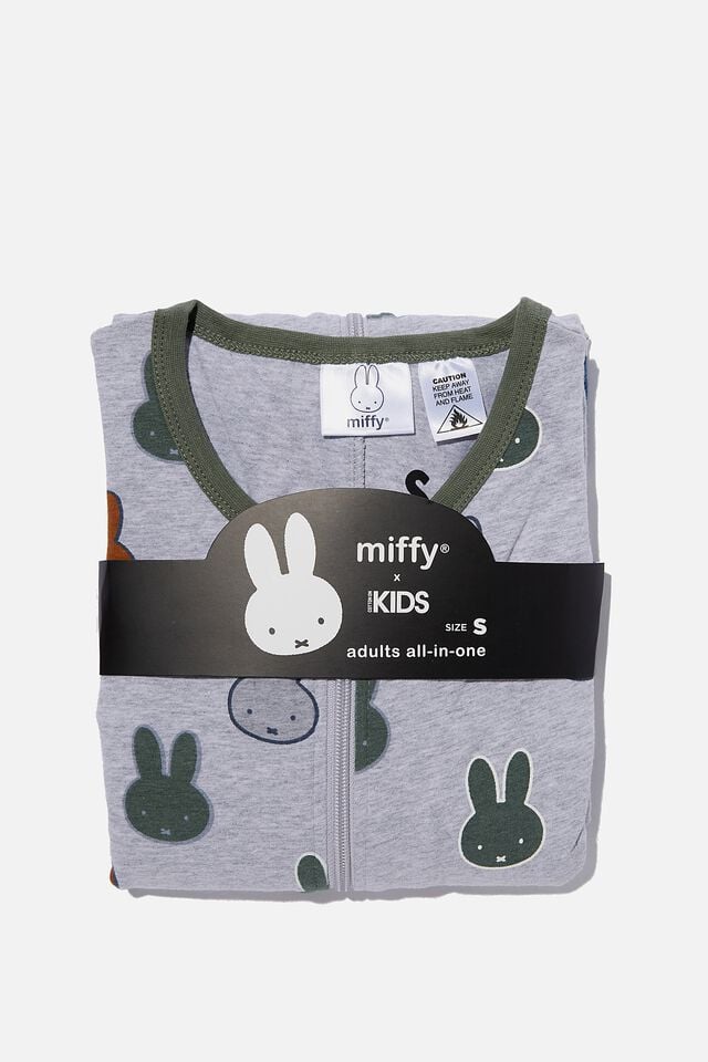 Adults Unisex Long Sleeve All In One Licensed, LCN MIF LIGHT GREY MARLE MIFFY