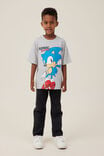 Camiseta - Sonic License Drop Shoulder Short Sleeve Tee, LCN SONIC FOG GREY MARLE/SONIC HEDGEHOG - vista alternativa 2