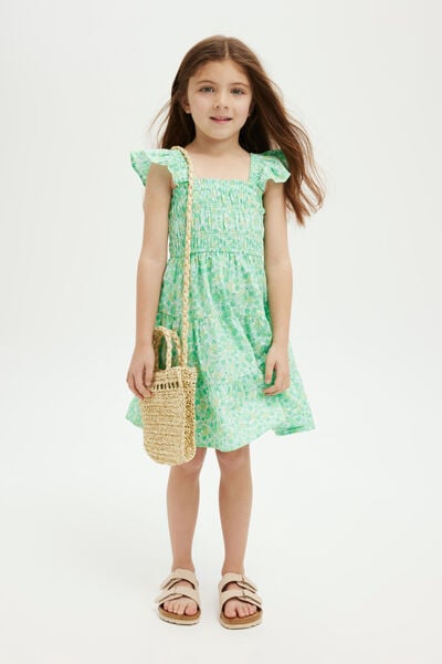 Kennedy Tiered Dress, WHITE/BETSY FLORAL