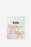 Kids Multi Pack Slider Hair Clips, WHITE/BOWS - example image 2