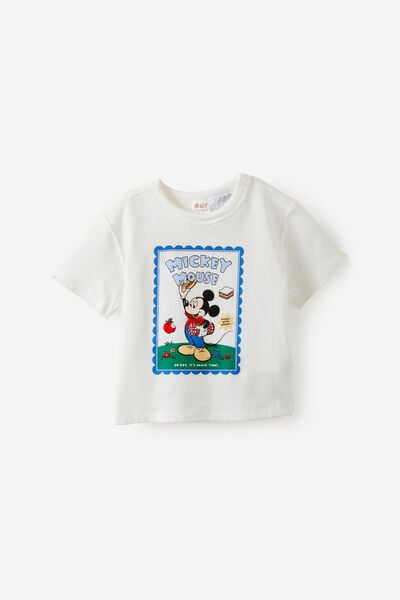 Baby Short Sleeve License Tee, LCN DIS VANILLA/MICKEY MOUSE