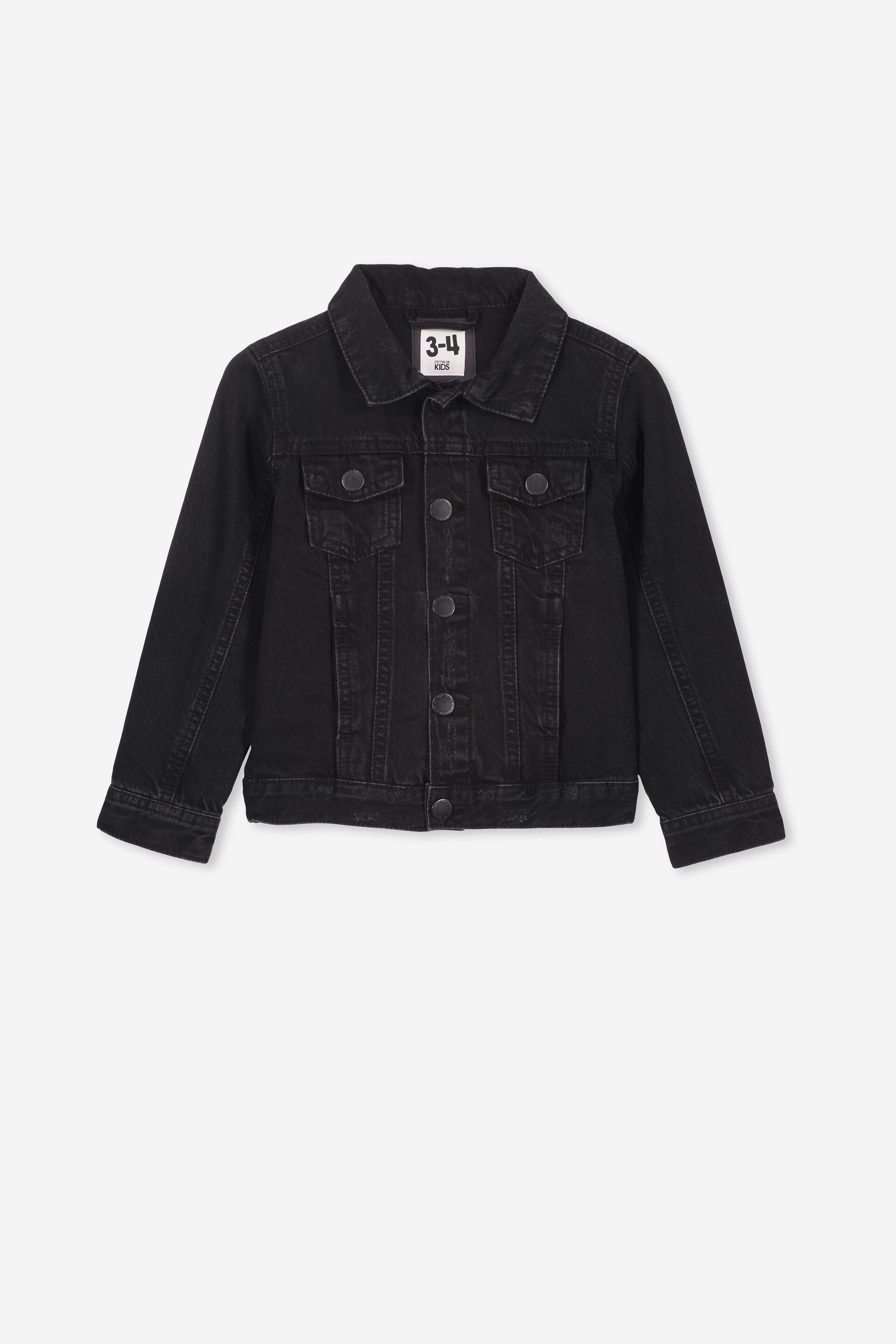 kids black denim jacket