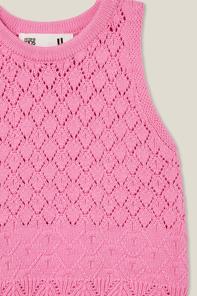 Taylor Crochet Top, PINK GERBERA