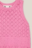 Taylor Crochet Top, PINK GERBERA - alternate image 2
